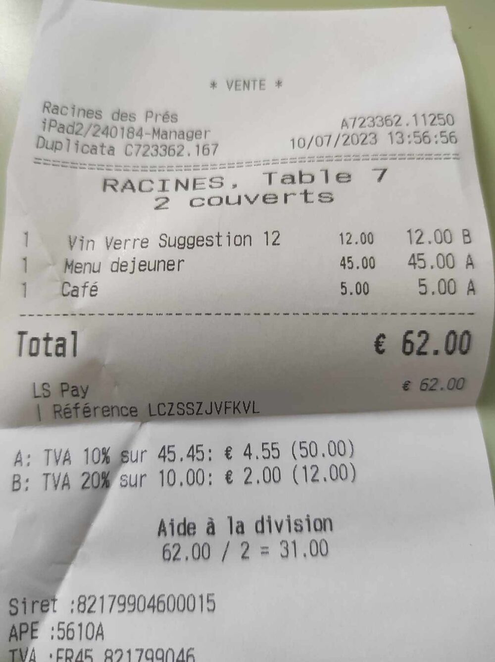 Addition Racine des Prés